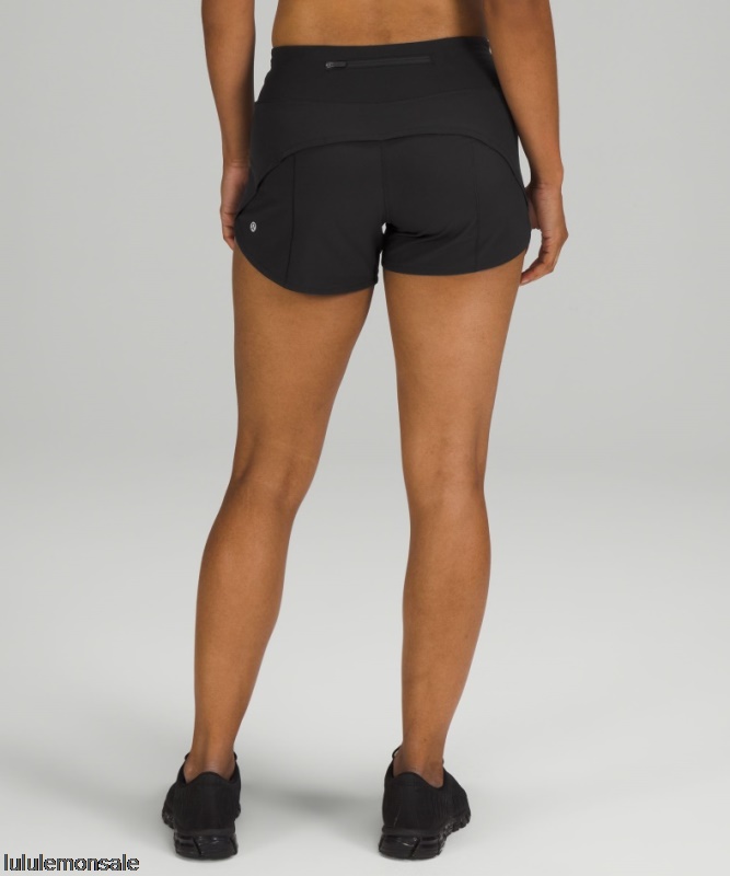Lululemon Damen DELULU365 | Schwarz Beschleunigen Mittelhohe Gefütterte Kurze 4